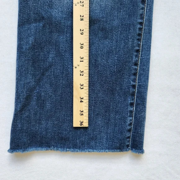 Lane Bryant Jeans Mid Rise Bootcut Blue Flex Magic Waistband Frayed Casual 18 - Picture 13 of 13